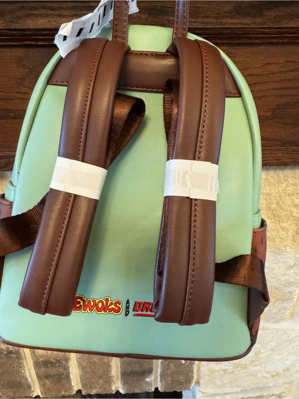 Loungefly Star Wars Ewok Forest Mini Backpack - Mint Green, Yellow, Brown (NWOT) - Picture 2 of 4
